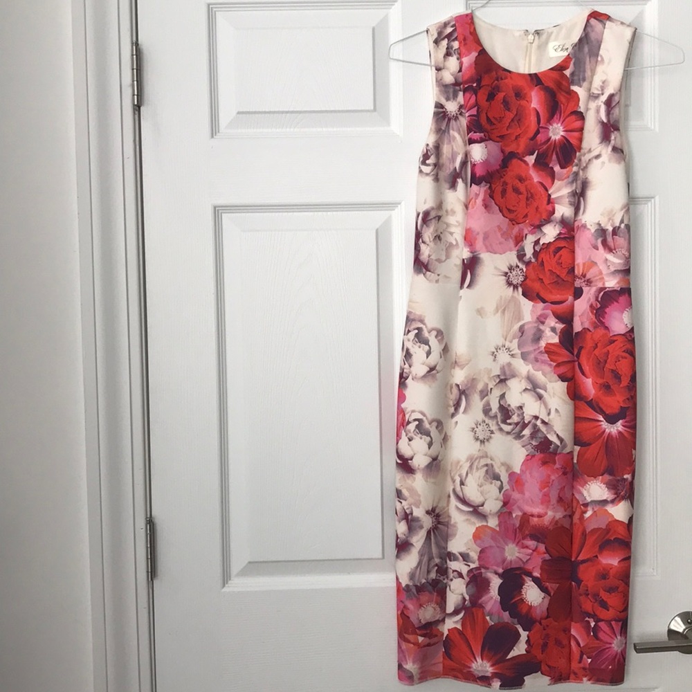 Eliza j knee length floral dress